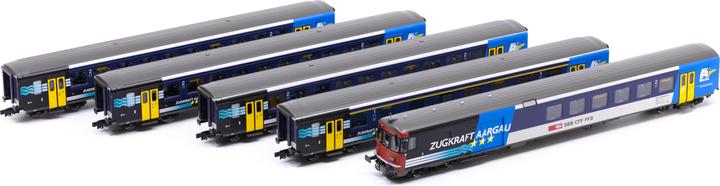Actual product image Piko SBB Set 5-piece RE ZUGKRAFT AARGAU 1x BDt 1x A 3x B with IB Ep. V DC (Track H0)