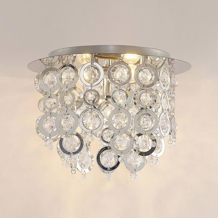 Immagine prodotto Lindby Lampada da soffitto Kisana, cromo, Ø 40 cm (40 cm)