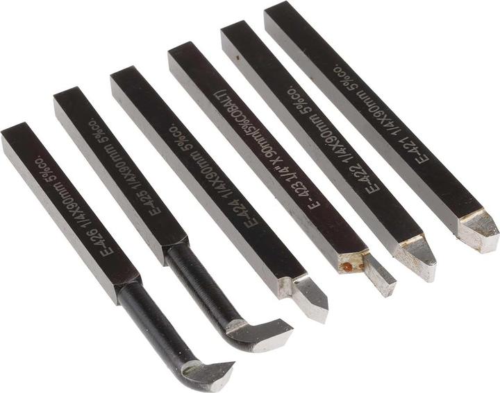 Rs Pro 6 piece lathe tool set,90Lx6.5Tmm
