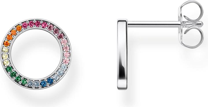Immagine prodotto Thomas Sabo Orecchini a perno insieme tondi con pietre colorate Argento annerito (Argento 925)