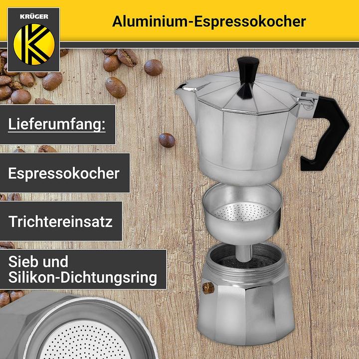 Produktbild Krüger Espressokocher mit Sicherheitsventil (1 Tasse) (1 T.)