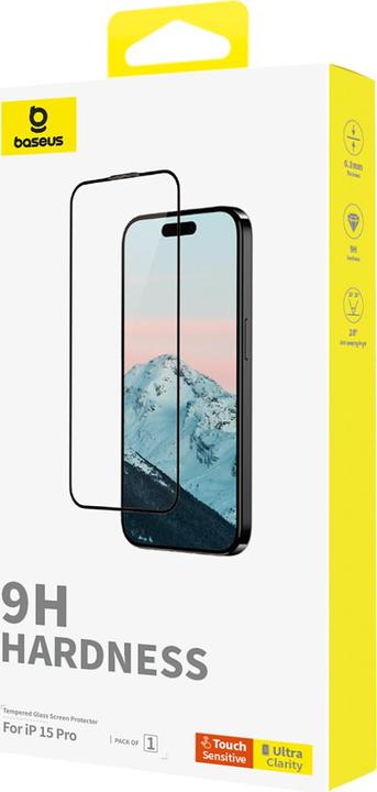Produktbild Baseus iPhone 15 Pro - Diamond Schutzfolie Panzerglas (1 Stück, Apple iPhone 15 Pro)