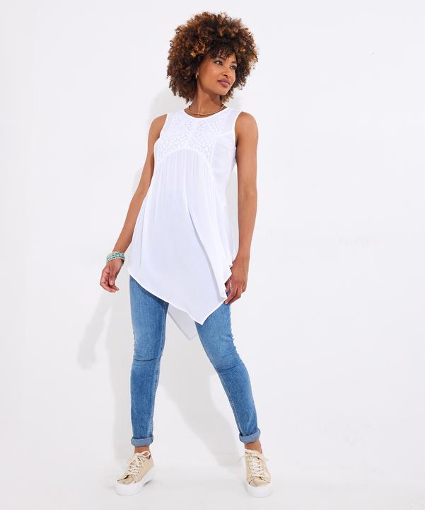 Actual product image Joe Browns Handkerchief Hem Lace Panel Tunic (40)