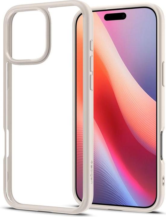Actual product image Spigen Ultra Hybrid iPhone 16 Pro natural titanium/tytanowy ACS08127 (Apple iPhone 16 Pro)