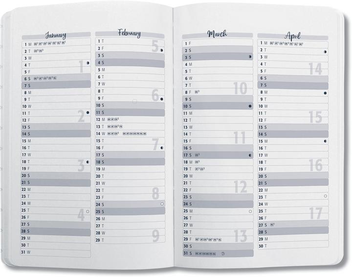 Image du produit Jolie Agenda Ocean Blue 2025 J5132 1W/2S bleu moyen ML A6 (Allemand)