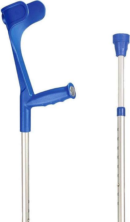 Actual product image Sahag béquille poignée ergo soft alu bleu -140kg bouton-poussoir 2 réflecteurs
