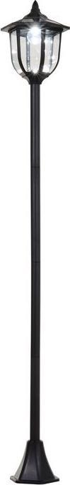 Produktbild Swisshandel24 Solar Gartenleuchte Gartenlampen Gartenlaterne Laterne 30/60 Lumen, Kunststoff, Schwarz Ø26,5 x 177 (60 lm, IP44)