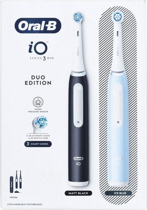 Immagine prodotto Oral-B iO Serie 3 Nero opaco/Blu ghiaccio Edizione Duo (Spazzolino oscillante)