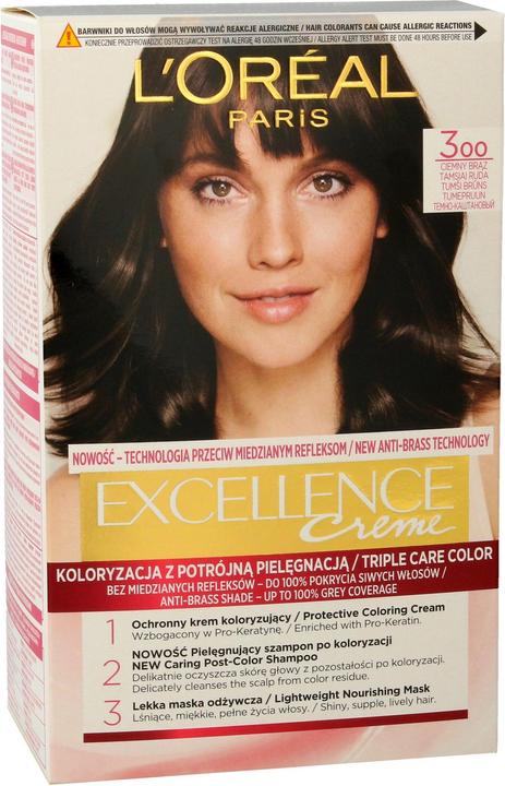 Produktbild L'Oréal Paris Loreal Excellence Creme Farbe Creme 3 dunkelbraun (3 Dark Brown)