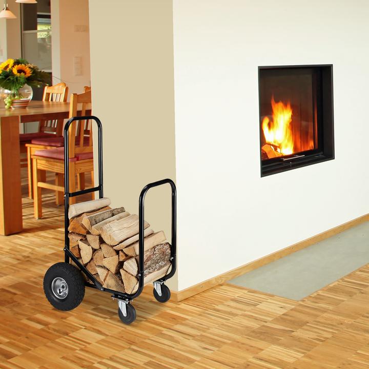 Produktbild Relaxdays Kaminholzwagen (52 x 58 x 107.5 cm)
