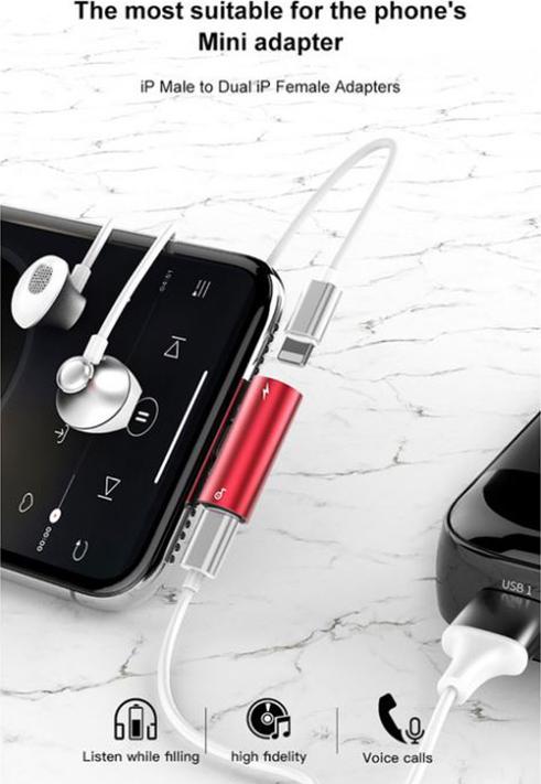 Produktbild PhoneLook Baseus Audio Converter Adapter L46 Doppel-Lightning Anschluss (iPhone) (Sender & Empfänger)