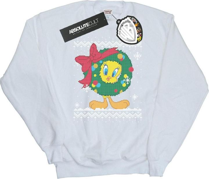 Looney Tunes Tweety Pie Christmas Fair Isle Sweatshirt (S)