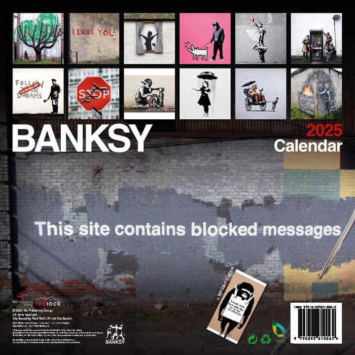 Actual product image Banksy Calendar 2025 (Hardcover, German)