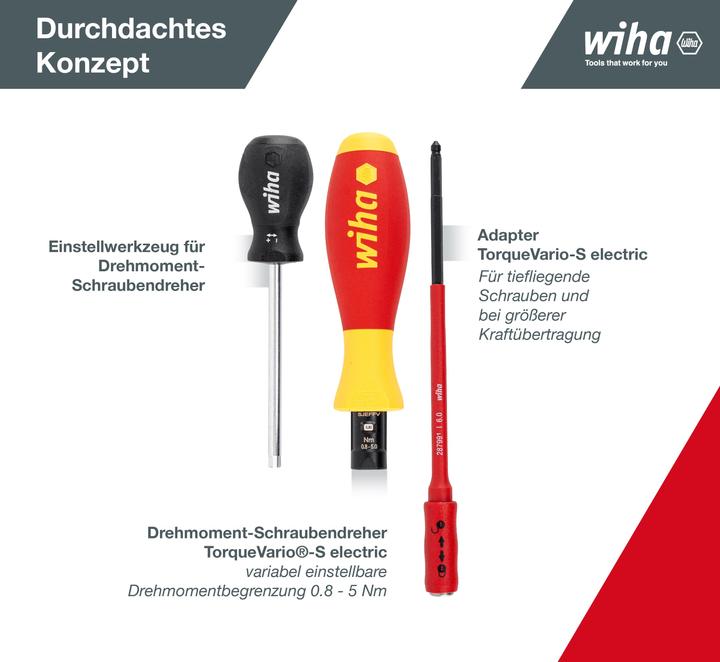 Produktbild Wiha Drehmoment-Schraubendreher (Phillipps-Kreuzschlitz (PH), Torx (TX), Pozidriv-Kreuzschlitz (PZ), Schlitzschrauben)