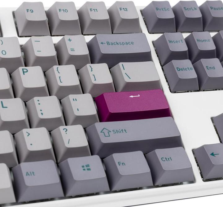 Actual product image Ducky One 3 Mist Grey TKL Gaming Keyboard, RGB LED - MX-Speed-Silver (US) (US, Cable)