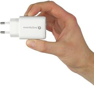 Actual product image Everactive SC-370Q Mains Charger with USB QC3.0 and USB-C PD PPS 25W (26 W)