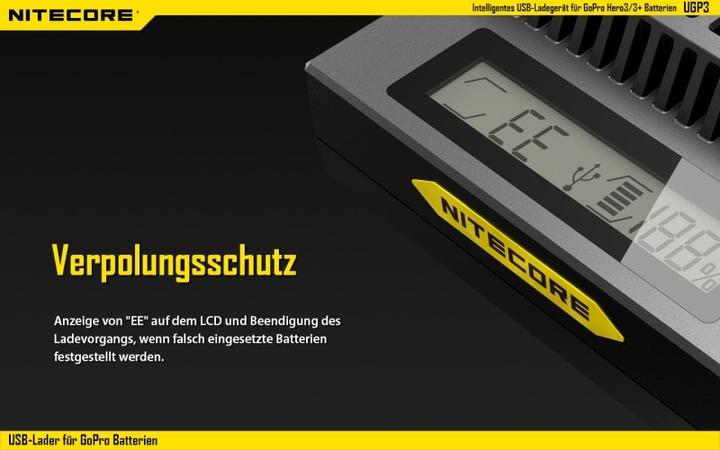 Productafbeelding Nitecore USB-Ladegerät UGP3 für GoPro HERO3/3+ Akk (Held 3)