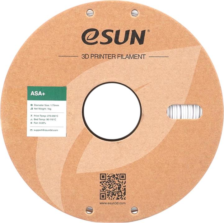 Immagine prodotto eSUN ASA+ 1,75mm COLD WHITE 1kg (ASA, 1.75 mm, 1000 g, Bianco)