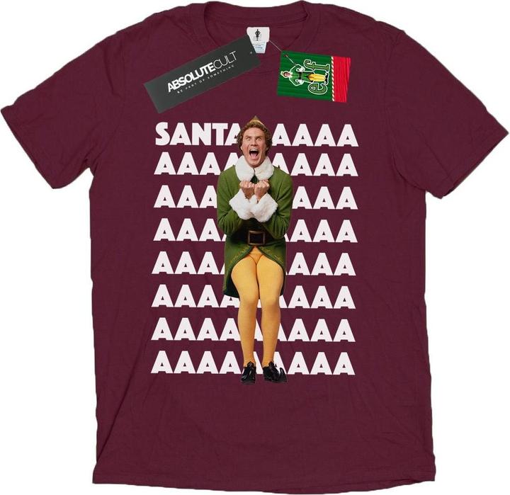 Elf Buddy Santa Scream TShirt (S)