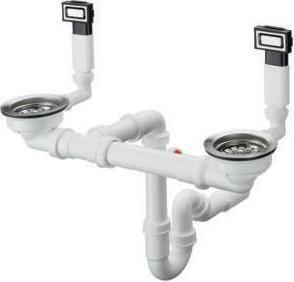 hansgrohe 43922800 Manuelle Ab- und Überlaufgarnitur (Ablaufgarnitur, 1 1/2“)