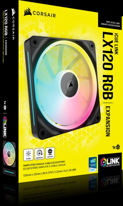 Actual product image Corsair iCUE LINK LX120 (120 mm, 1 x)