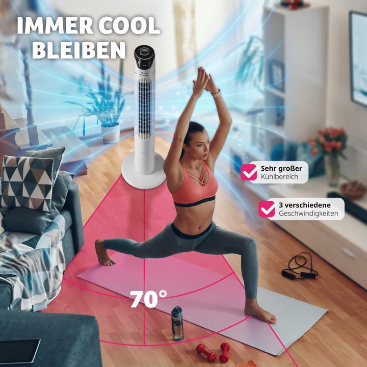 Actual product image tectake Tower fan 110cm (50 dB)