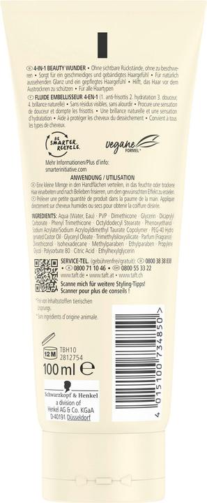 Image du produit Taft Gel capillaire Hair Wonders 4in1 Fluid 100 ml (Gel coiffant, 100 ml)
