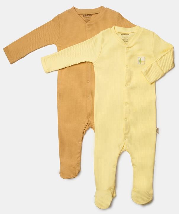 Produktbild BabyCosy Strampler mit Füssen, 2 Pack (68)