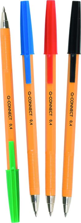 Produktbild Q-Connect Kugelschreiber mit auswechselbarer Mine 0,4 mm (Linie), Anhänger, schwarz (1 x)