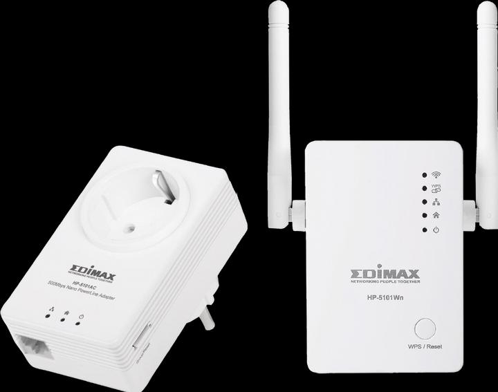 Produktbild edimax HP-5101WnK N300 WLAN-PowerLine Adapter Kit (300 Mbit/s)
