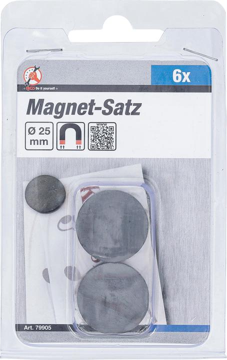 Produktbild BGS Magnet-Satz Keramik Ø 25 mm 6-tlg. (6 x)
