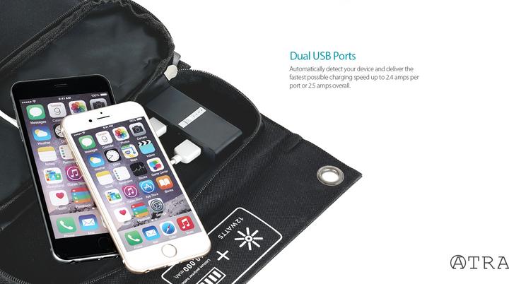 Actual product image Atra Solar Charger DA69 (10000 mAh, 12 W, 37 Wh)