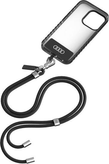 Actual product image Audi uniwersalna smycz do telefonu 120cm 6mm crossbody czarny/black AU-CBL6-R8/D1-BK
