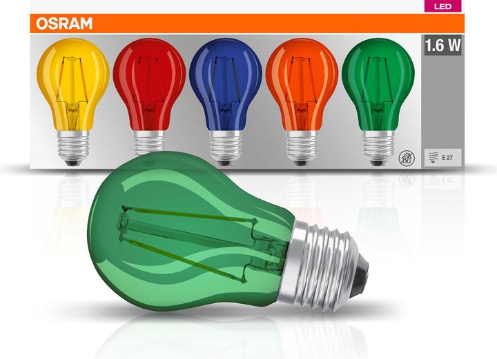 Actual product image Osram Star A DécorColor (E27, 2 W, 235 lm, 1 x, G)