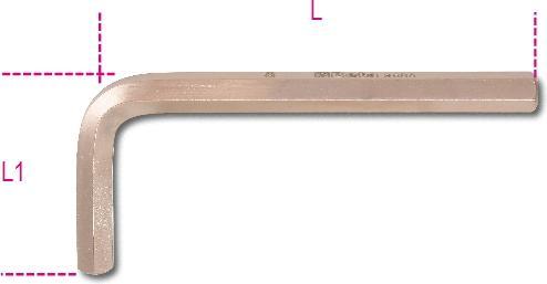 Produktbild BETA 000960770 Funkenfreier Winkelschlüssel 10 mm 110 mm