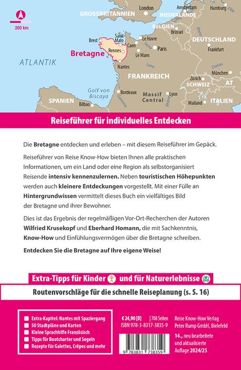 Produktbild Reiseführer Bretagne (Deutsch, Eberhard Homann, Wilfried Krusekopf, 2024)