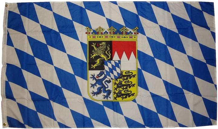 trends4cents Flagge Bayern Wappen 250 x 150 cm Fahne mit 3 Ösen 100g/m² Stoffgewicht Hissflagge
