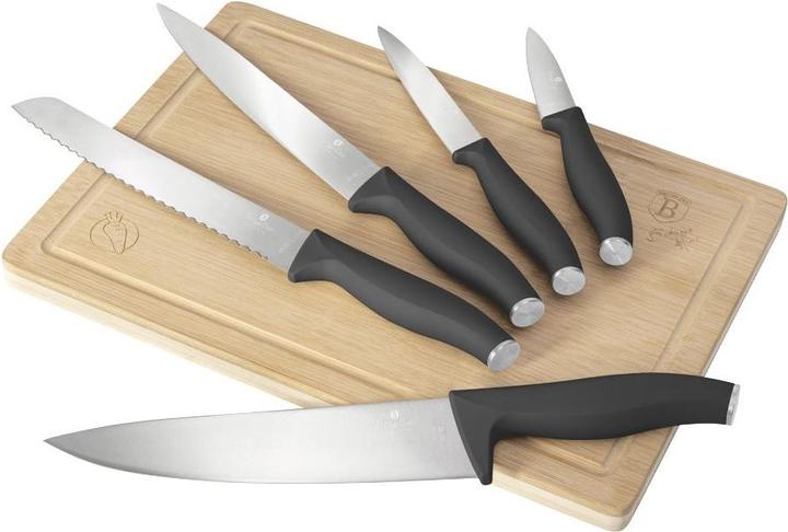 Produktbild BerlingerHaus Haus 6-teiliges Messer-Set mit Bambus Schneidebrett Matt Anthrazite Collection