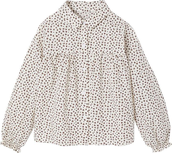 Actual product image Vertbaudet Weit geschnittene Mädchen Bluse aus Baumwollstoff (128)