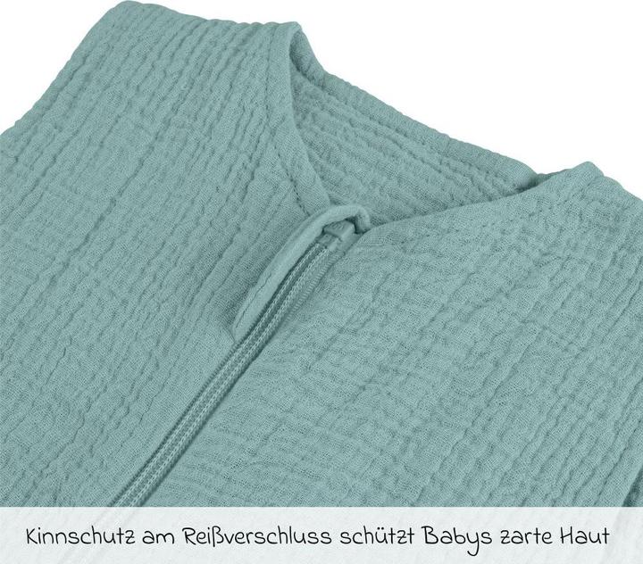 Produktbild La Loona LaLoona Schlafsäcke Sommer-Schlafsack Musselin / Mull - Mint - (70 cm, 0.5 TOG, Sommer)