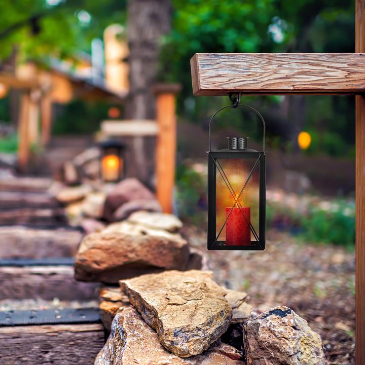 Actual product image Relaxdays 3pcs lantern set (20 x 20 x 49.5 cm, 3 x)