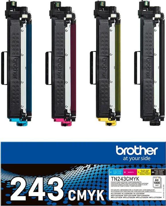 Actual product image Brother TN-243 Multipack (C, M, Y, BK)