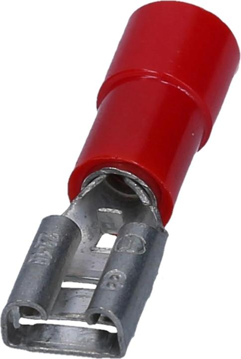 Produktbild Kalitec 10 Stück FHR288 Flachsteckhülse rot 2,8x0,8 I 0,5-1,5mm² Kabelverbinder I teilisoliert I Mes