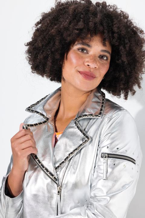 Produktbild Angel of Style Leder-Bikerjacke, echtes Leder, Beschichtung, Rücken-Print (52)