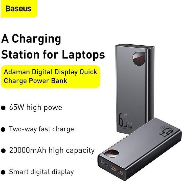 Produktbild Baseus Adaman Series (20000 mAh, 65 W, 74 Wh)