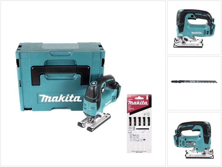 Image du produit Makita DJV 182 ZJ Scie sauteuse sans fil 18V Brushless 26mm + Coffret Makpac + 5 Pièces de Lames de