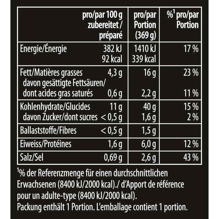 Nährwerte und Zutaten Knorr Asia Noodles Saté Beutel, Asiatisch Instant Nudeln Snack, in nur 3 Minuten zubereitet (69 g)