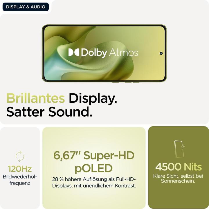 Immagine prodotto Motorola G86 (256 GB, Cipresso d'oro, 6.67", Doppia SIM, 50 Mpx)