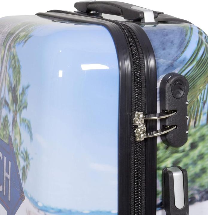 Immagine prodotto Trendyshop365 Hartschalen-Handgepäck mit Strandmotiv (36 l, Bagaglio a mano (fino a 50 litri))