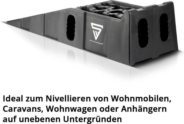 Produktbild Stahlwerk Stufenkeil GT-15 ST 2er Set mit 6 t Tragkraft Auffahrkeil Unterlegkeil